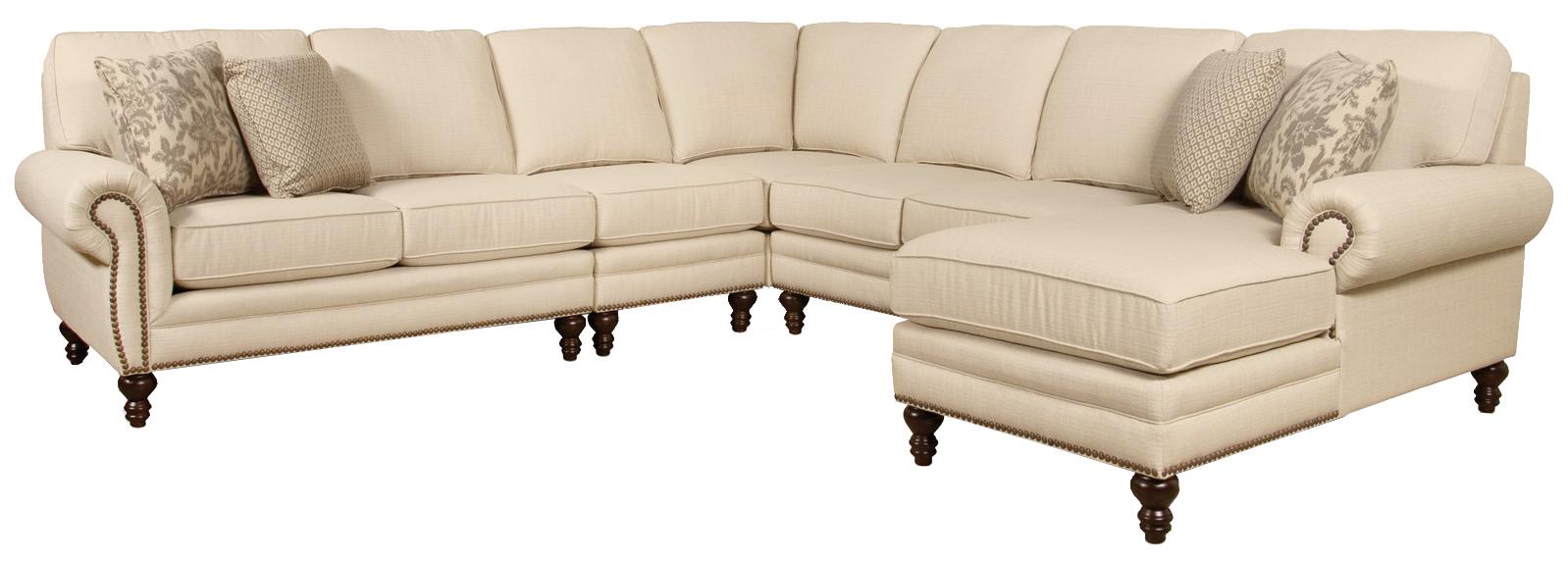 England Amix Seven Seat Sectional Sofa with Right Side Chaise Darvin